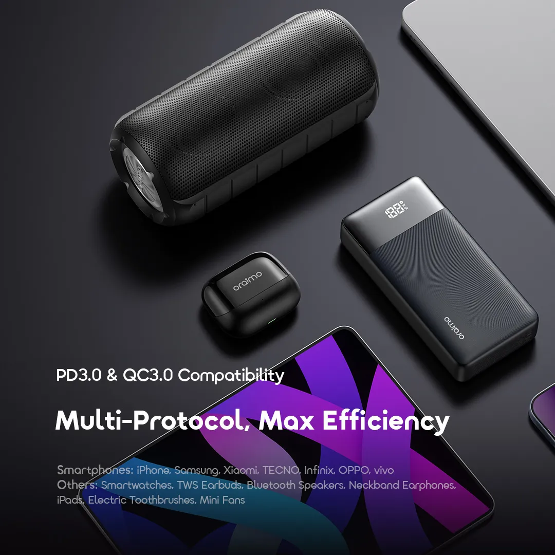 oraimo PowerNova Q21 20000mAh 22.5W Power Bank OPB-7200Q oraimo power bank powernova q21 opb 7200q 5 multi protocol