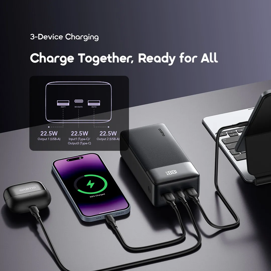 oraimo power bank powernova qf1 opb 7270q 3 Devices charging 1