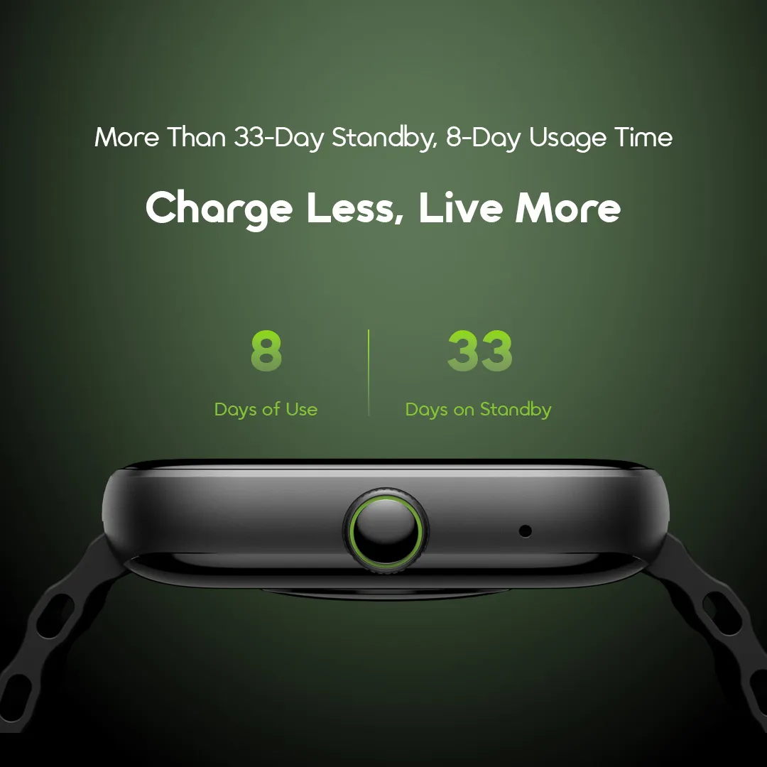 oraimo Watch 6 2.04" TFT IP68 Smart Watch OSW-807 oraimo smartwatch watch6 OSW 807 4 8day usage