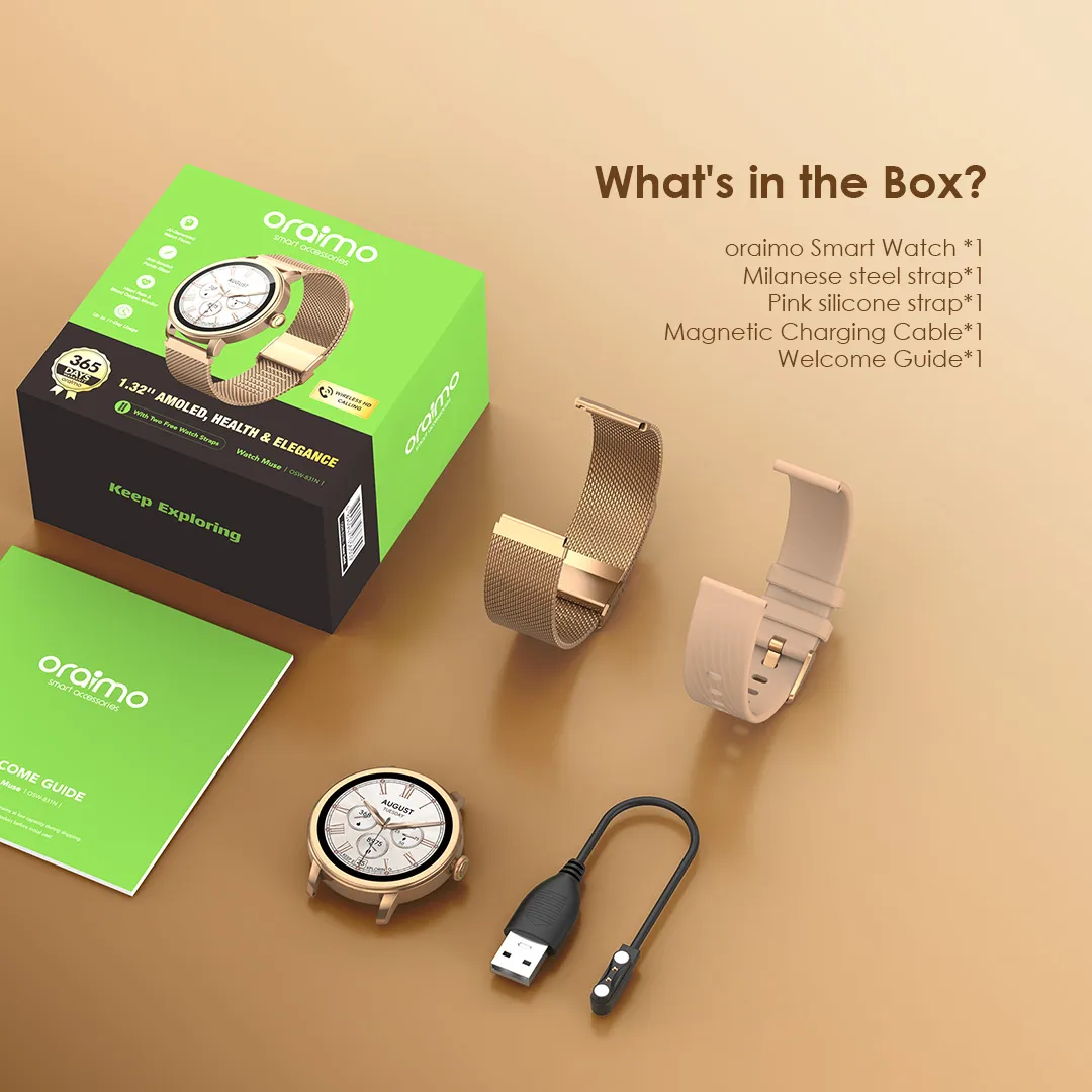 oraimo Watch Muse 1.32” AMOLED IP68 Smart Watch OSW-831N oraimo watch muse OSW 831N in the