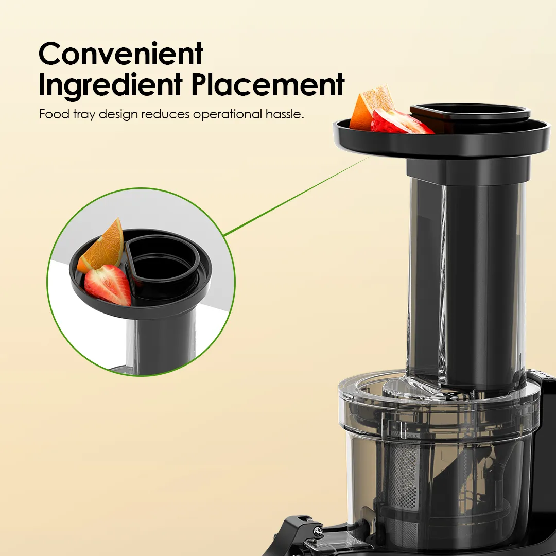oraimo EasyJuice Mini Portable Slow Juicer OMJ-201A oriamo EasyJuice Mini OMJ 201A Convenient Ingredient Placement