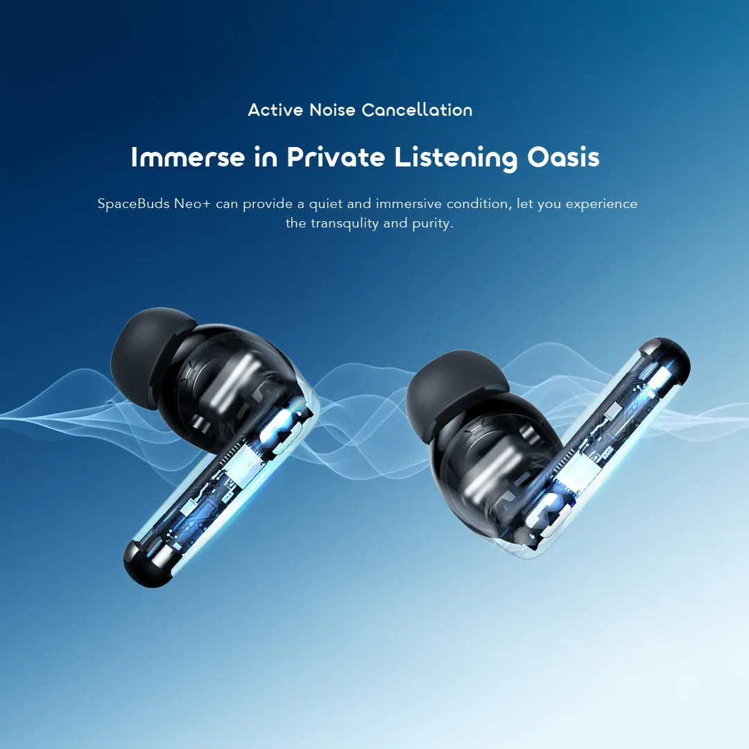 wireless earphones spacebuds neo plus otw 323p 3 active noie cancellation