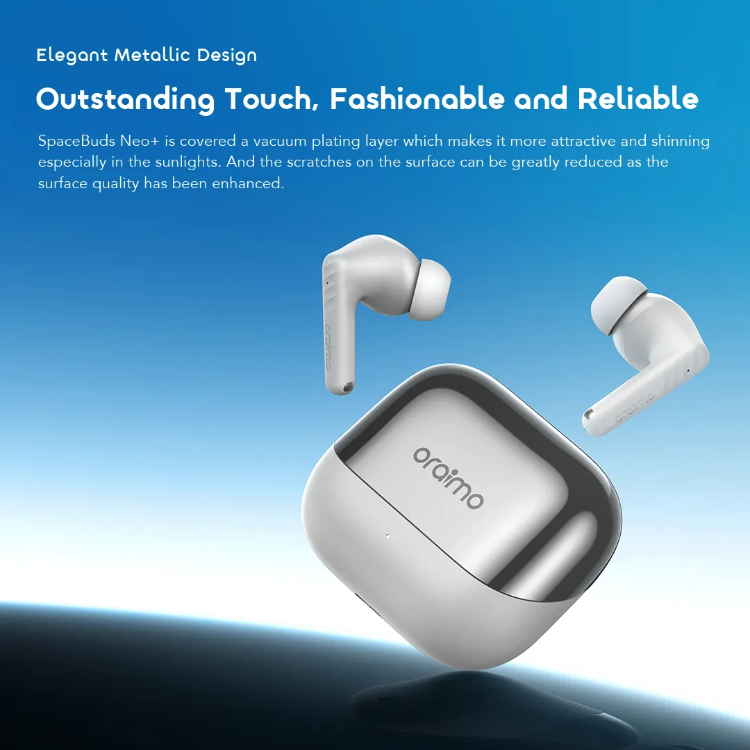 wireless earphones spacebuds neo plus otw 323p 4 elegant metallic design
